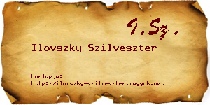 Ilovszky Szilveszter névjegykártya