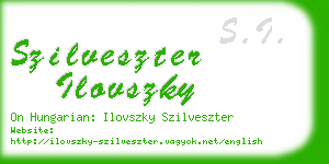 szilveszter ilovszky business card